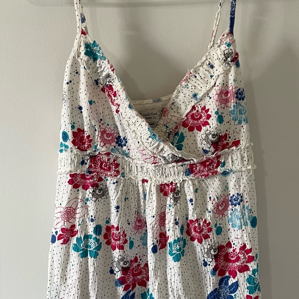 Y2K Floral Polka dot Tie Back Cami Size Large